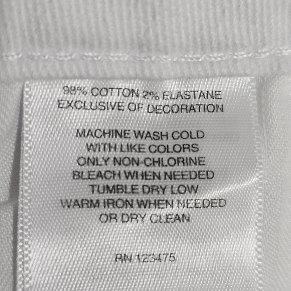 Jones New York White lexington cuff capri jean Style Jmcjb8008m Womens 10 - Picture 9 of 12